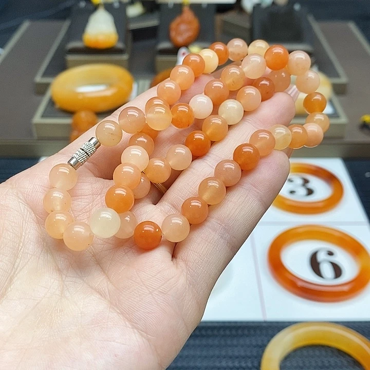 石英质玉（黄龙玉）未镶嵌手串