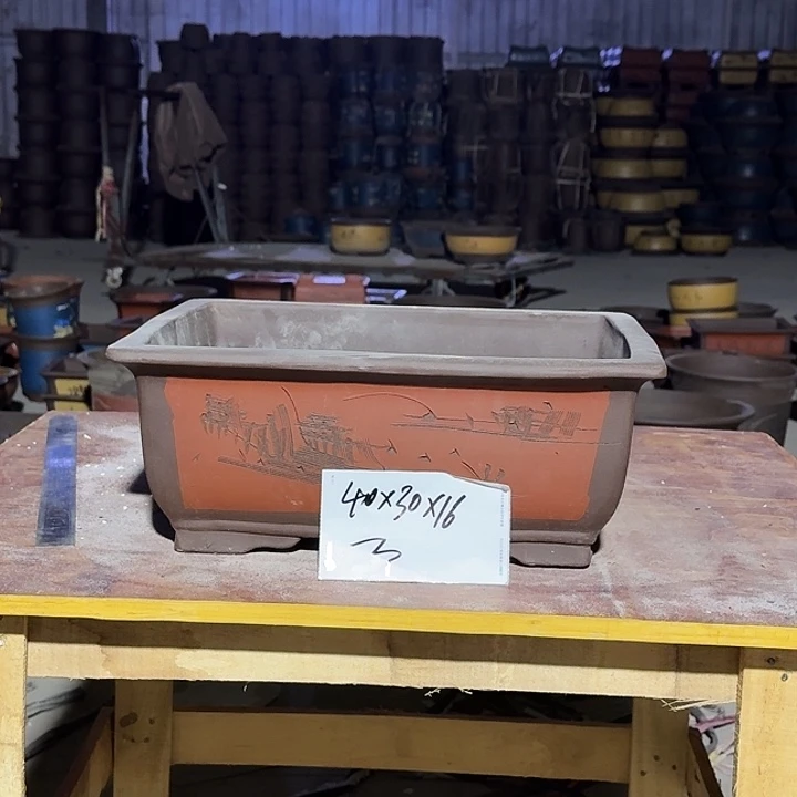 紫砂花盆手工制作89