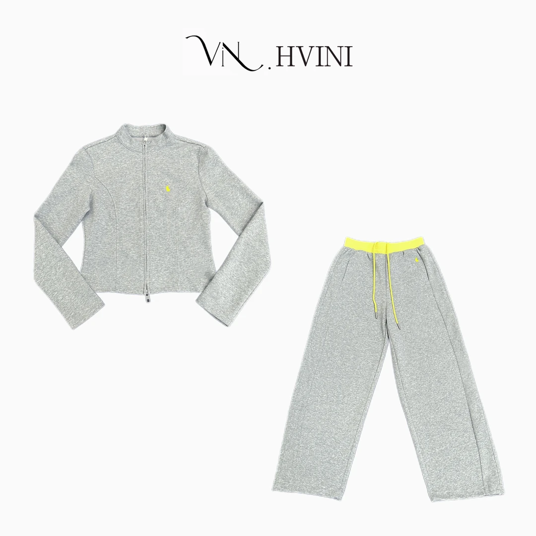 HUANG  VINI【黄微倪】新款休闲两件套外套搭配长裤L1011