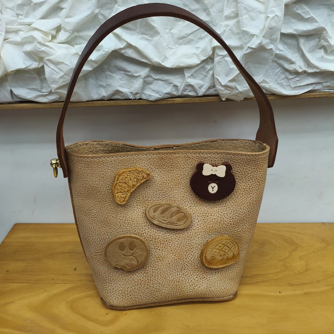 原生原物治愈系原色小熊托特包