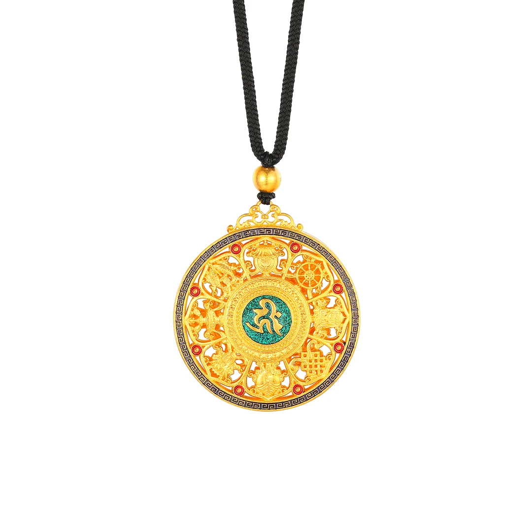 古法八宝罗盘项链