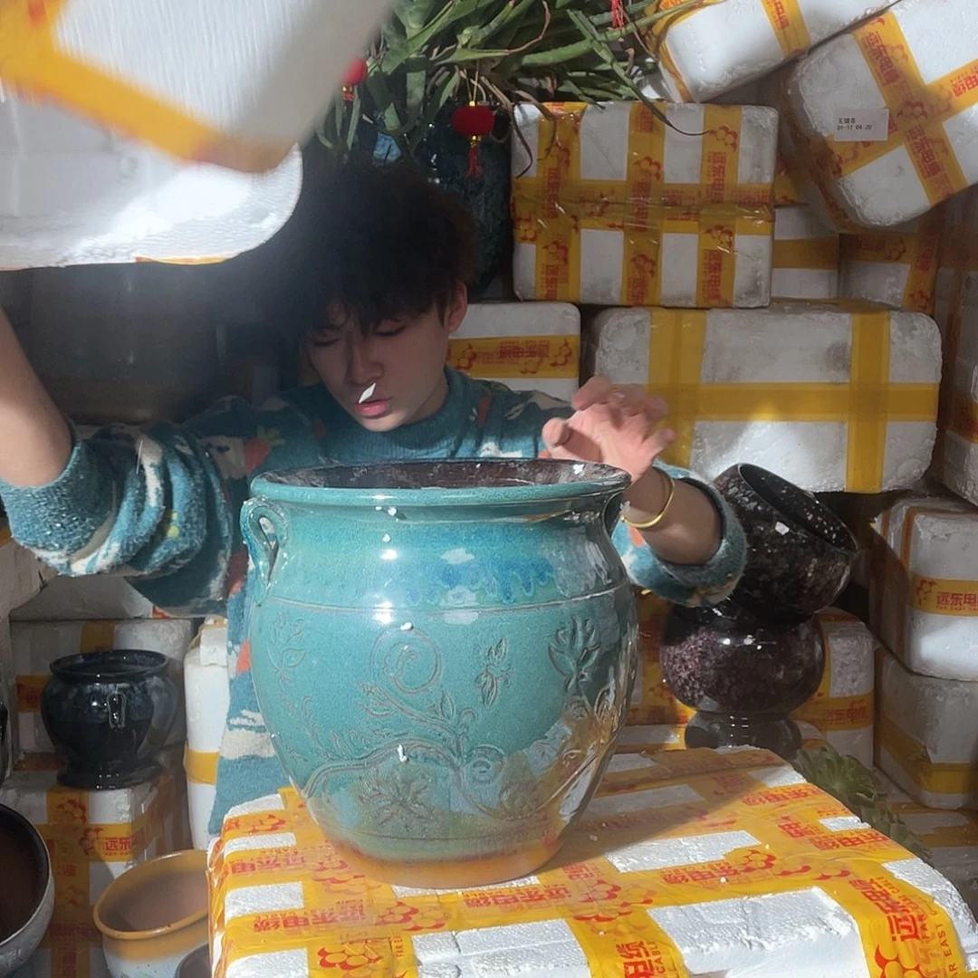 红陶宜兴紫砂花盆