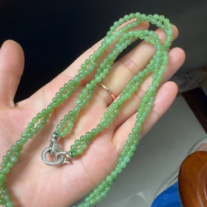 和田玉未镶嵌颈饰葡萄肉碧玉108✖️2卡4