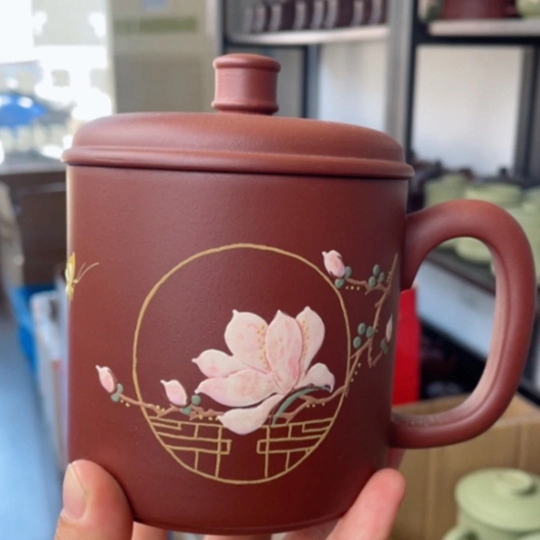 【闪购商品】茶杯紫砂宜兴原矿紫砂盖杯微瑕