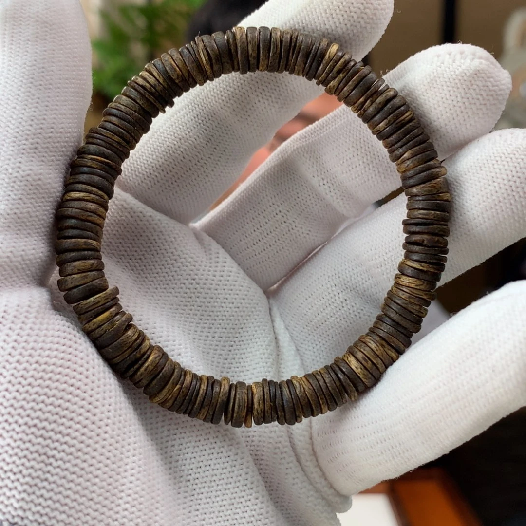 手串沉香8mm8克沉水级金钱片
