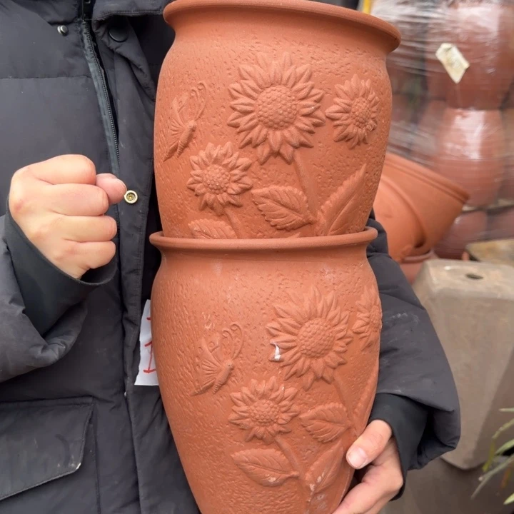 花盆紫砂口19高24宜兴紫砂