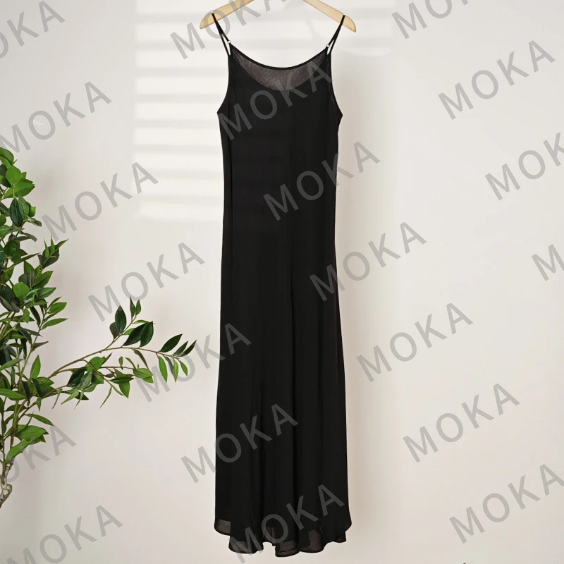 吊带可调节粘胶女士连衣裙（240700）