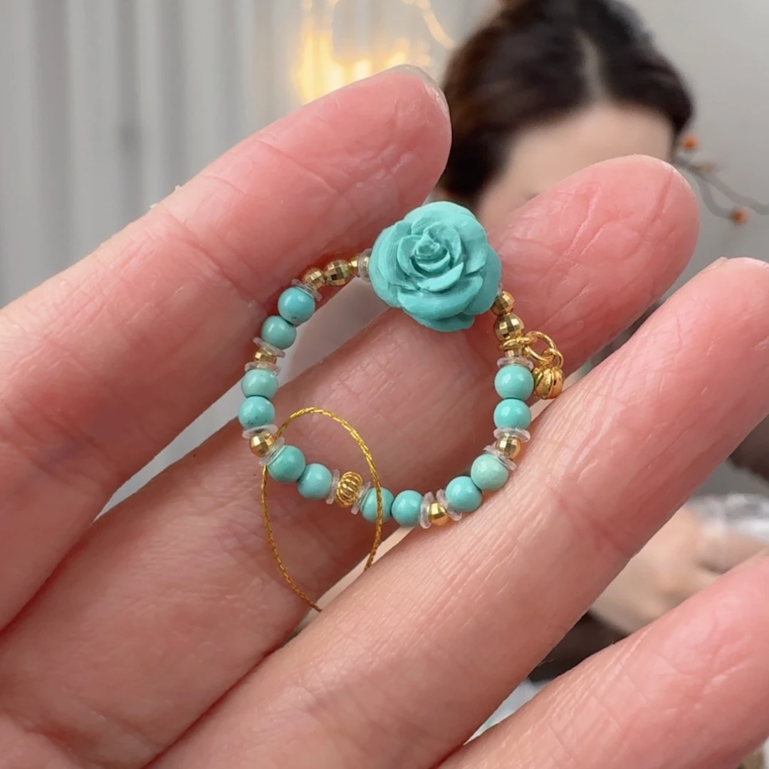 绿松石18K金镶嵌珠宝奇石