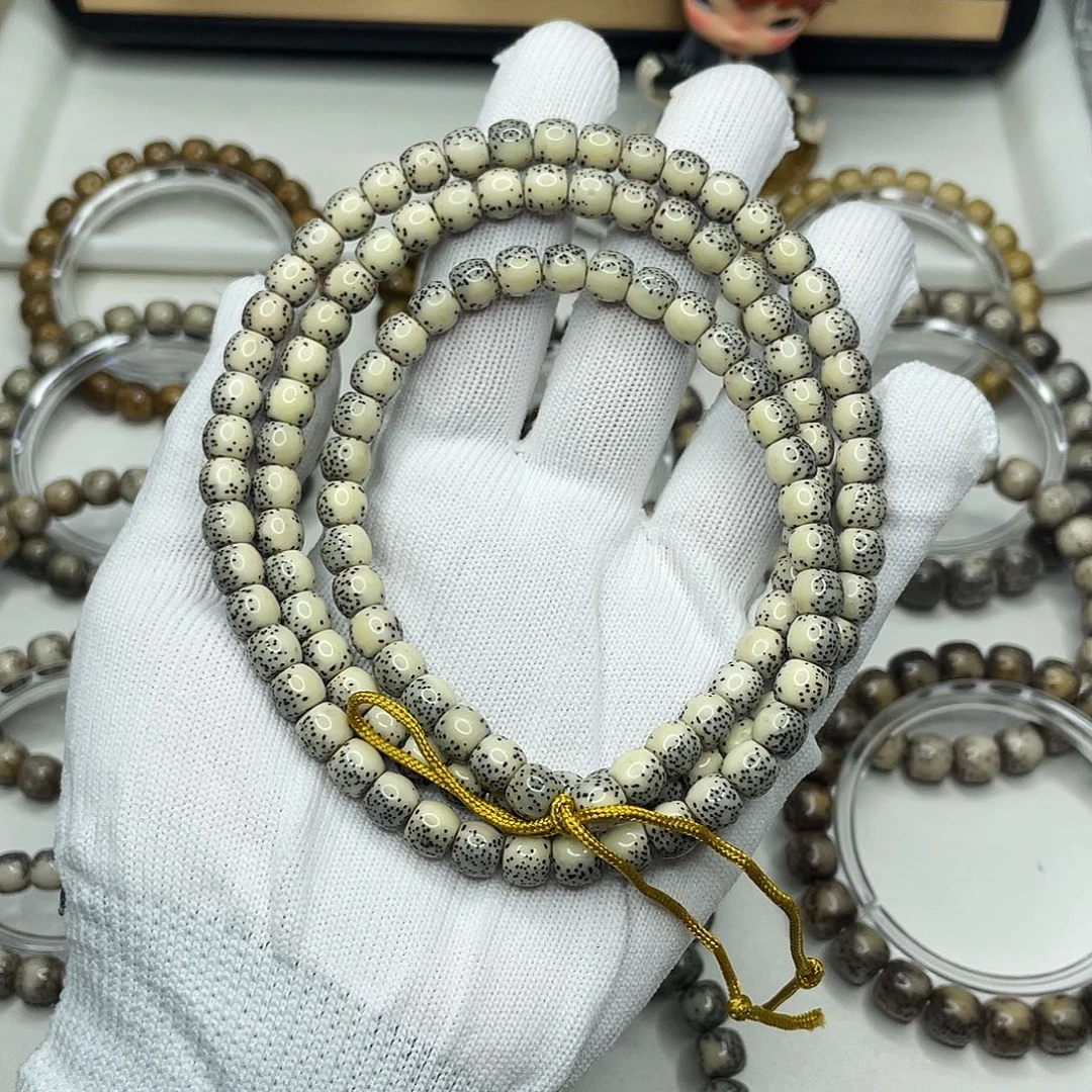 旭***.手串星月菩提7mm河豚直切鼓珠长串