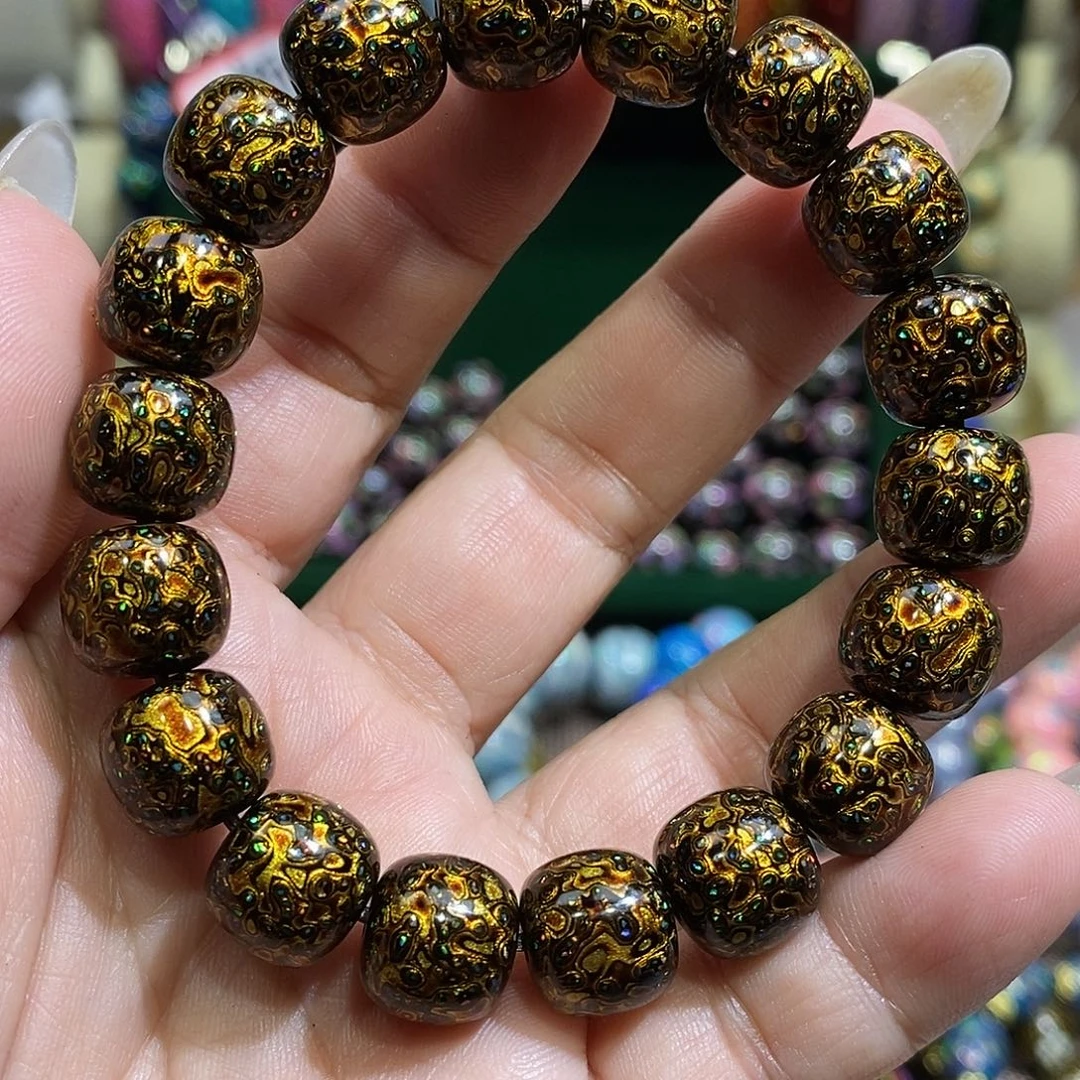 大漆珠1.0*1.1老型黑金欧