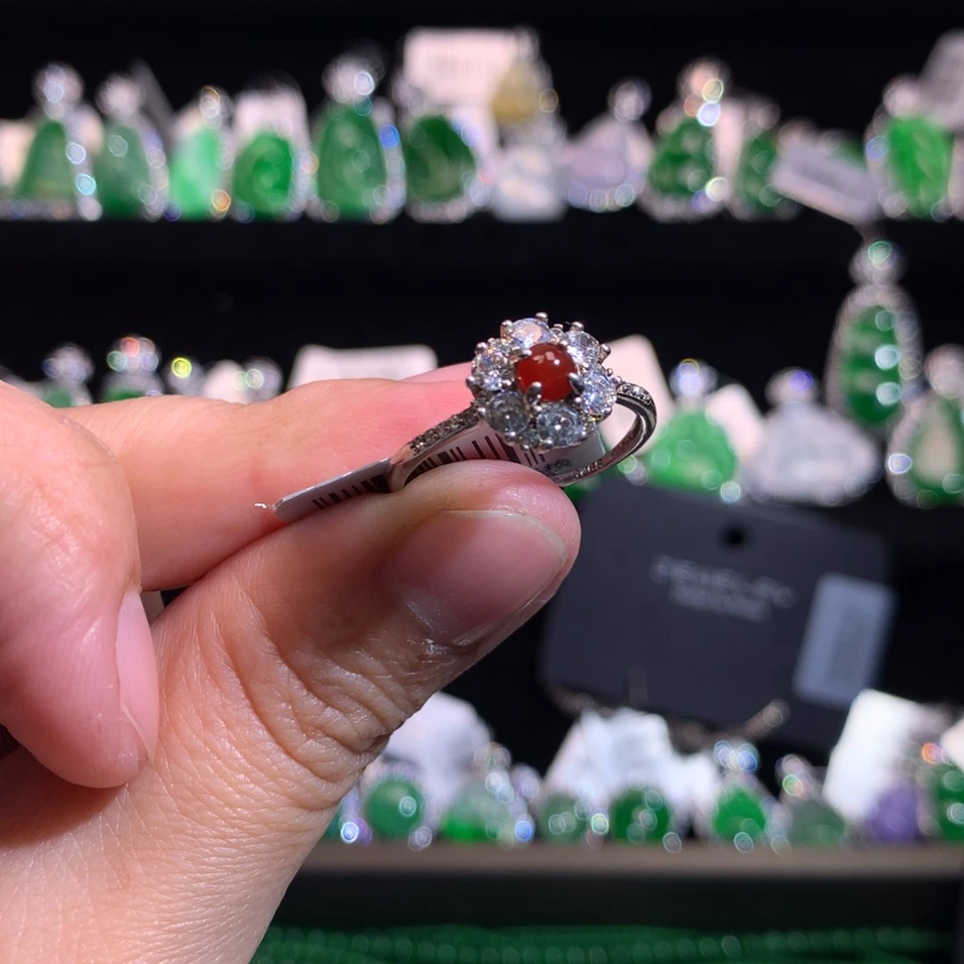 【闪购商品】银S925镶嵌戒指翡翠