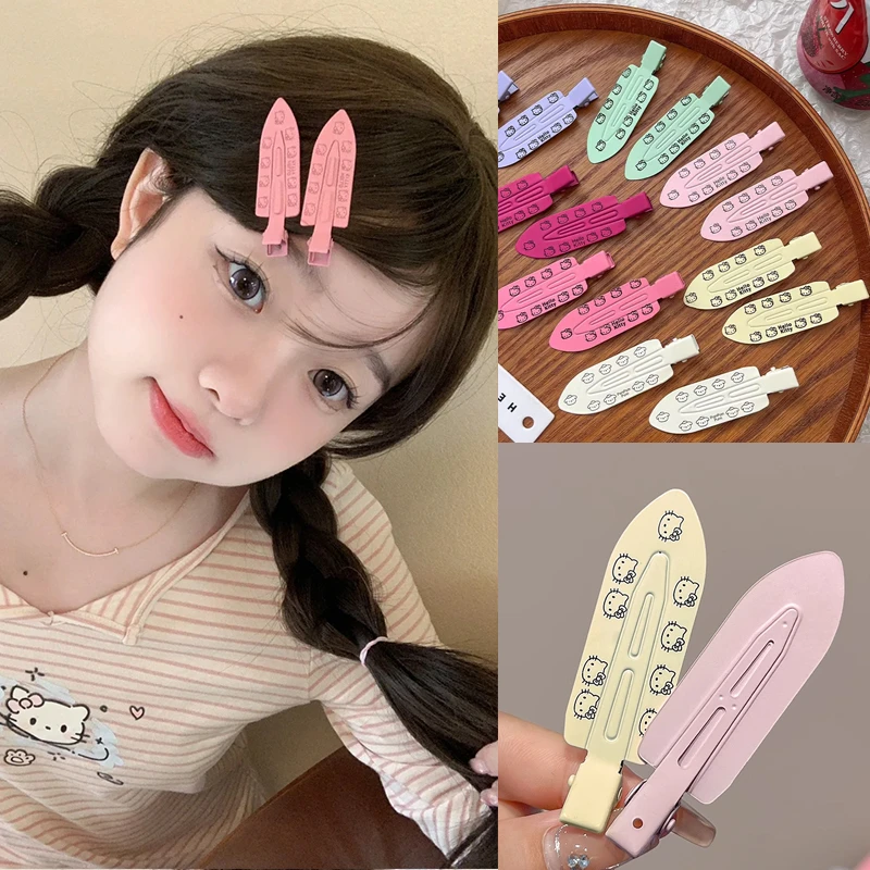 日系软妹猫咪发夹宝藏女孩前额侧边碎发刘海夹一字无痕鸭嘴夹