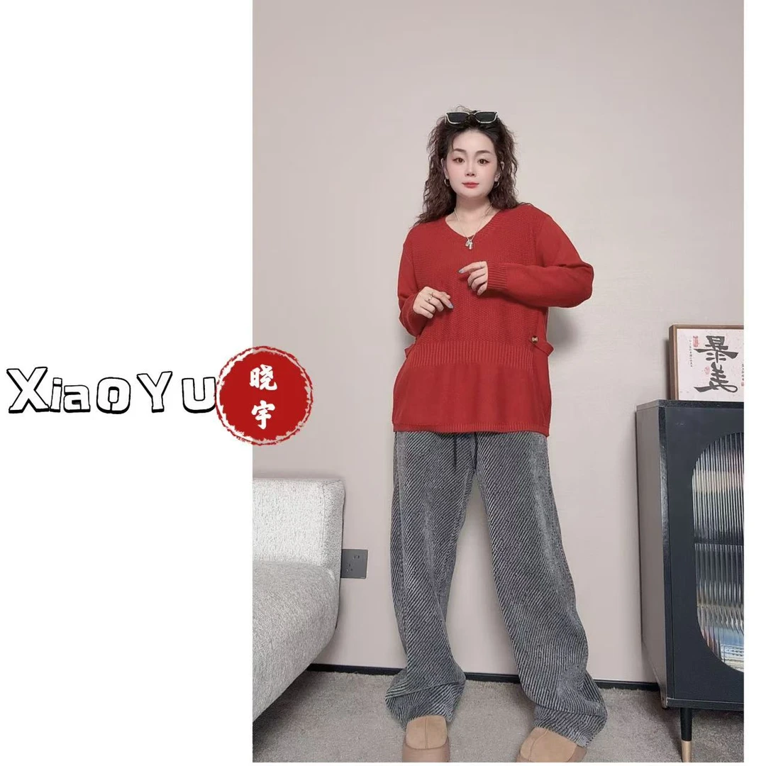 定制【腰带扣 V领毛衣】XY 2911【No退换】瑕疵品