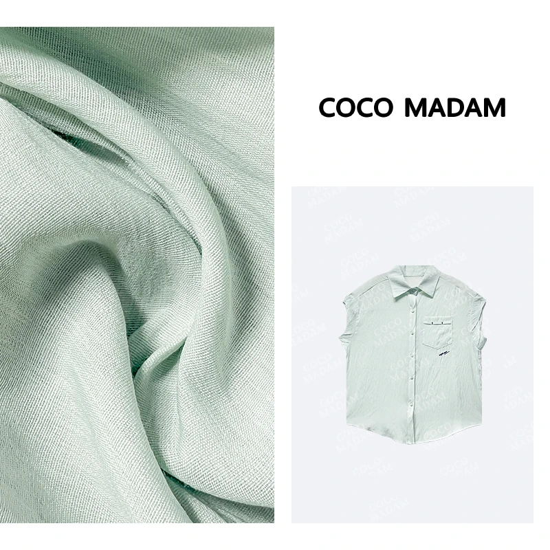 《An ni》Ani-B101纯色女设计感法式宽松显瘦短袖时尚衬衫衬衣