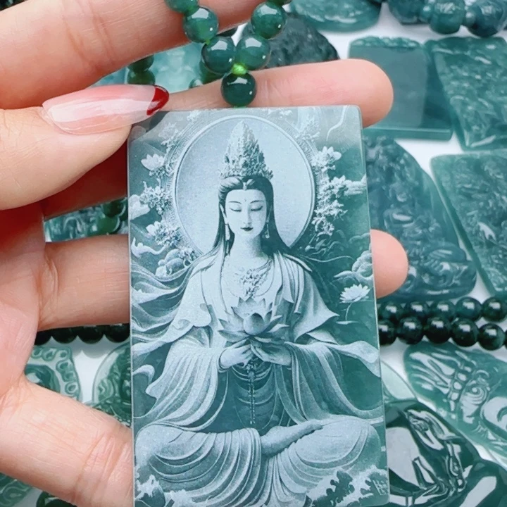 翡翠未镶嵌颈饰多样性发货天然A货翡翠