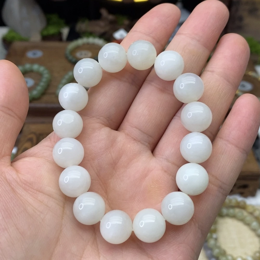 F***x和田玉未镶嵌手链白玉卡12