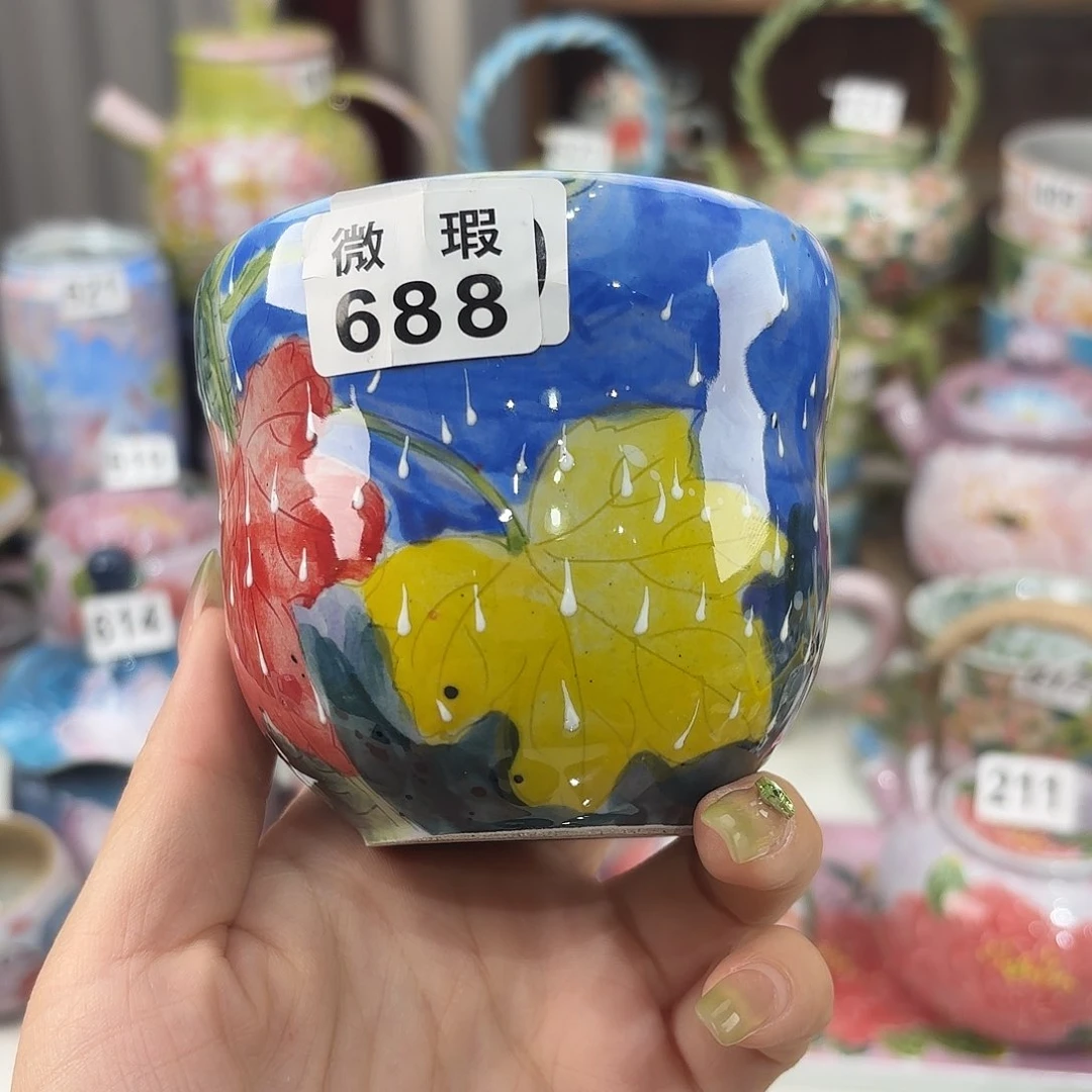 景德镇手绘高温釉下彩陶瓷茶具