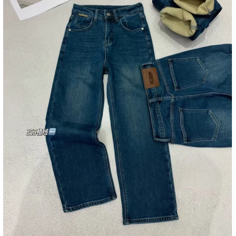 【南油玲姐】蓝色加绒新款牛仔裤258