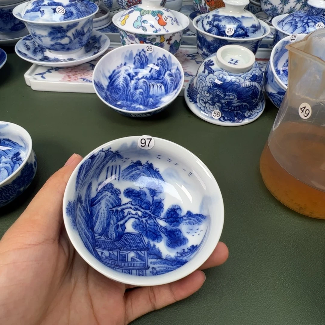 景德镇纯手工纯手绘茶具木木97