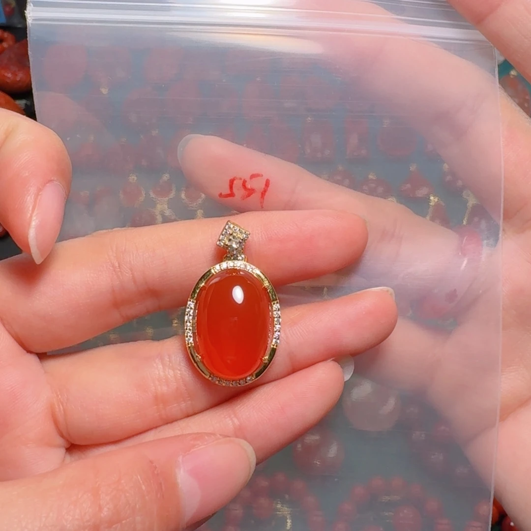 南红玛瑙南红银S925镶嵌