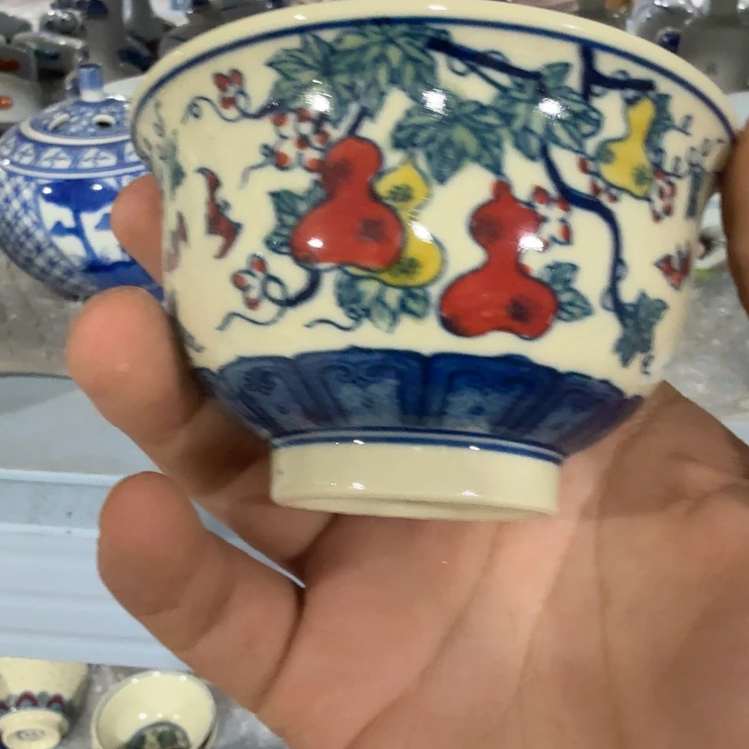 瓷片摆件手绘瓷器全部处理