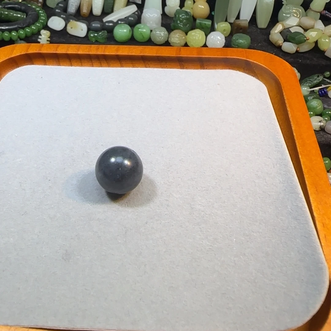 颈饰未镶嵌和田玉16mm黑青花