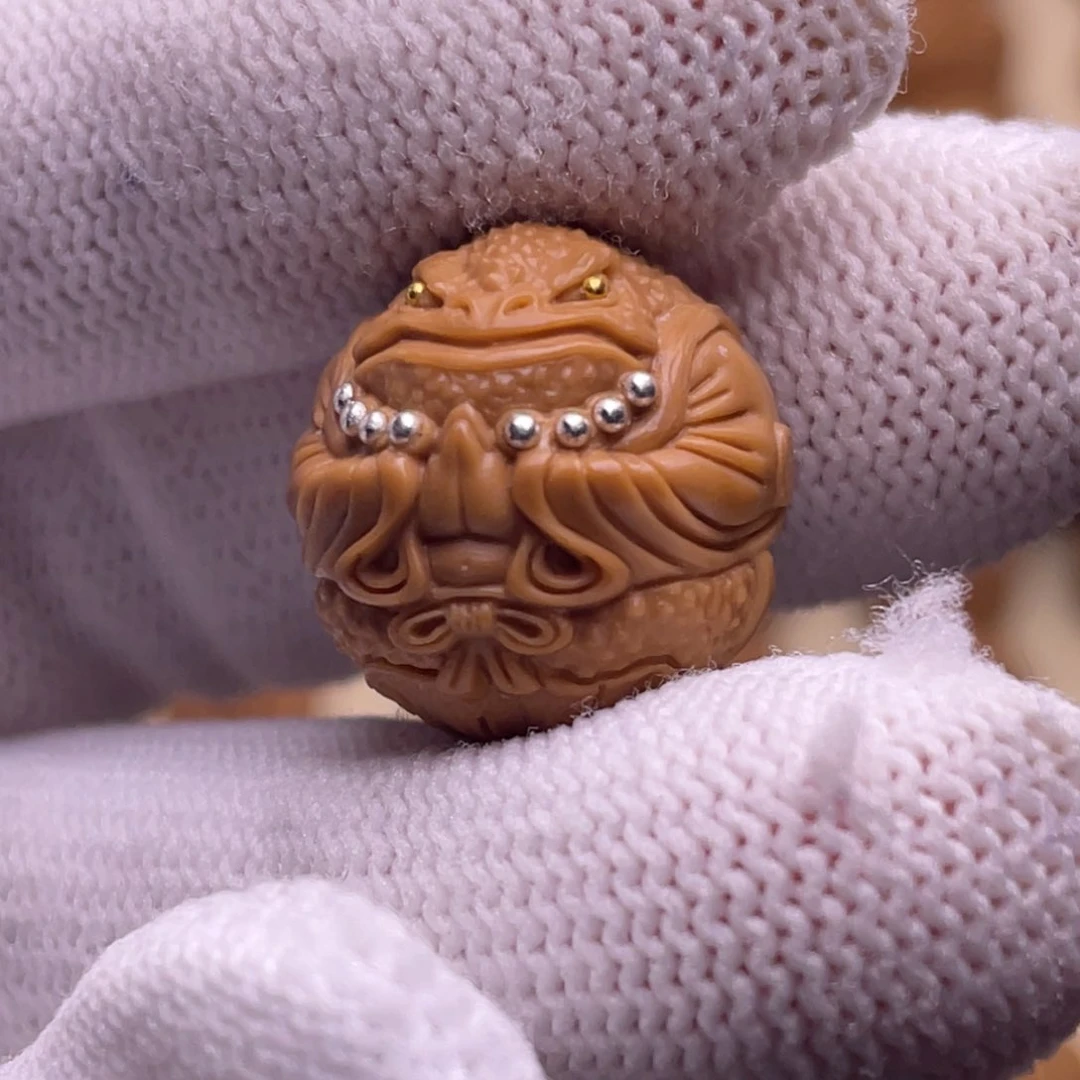 猴头核桃吊坠拜佛金蟾17+ 可三通可天地孔