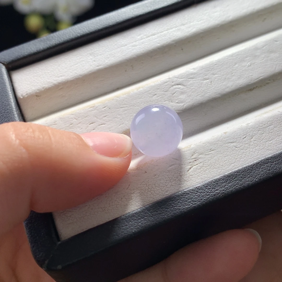 翡翠未镶嵌手串卡11.8薰衣草紫