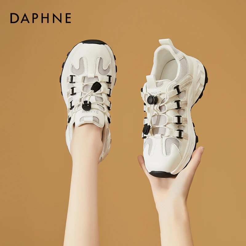 达芙妮厚底老爹鞋女2025新款秋季户外防滑登山鞋丑萌休闲运动鞋子