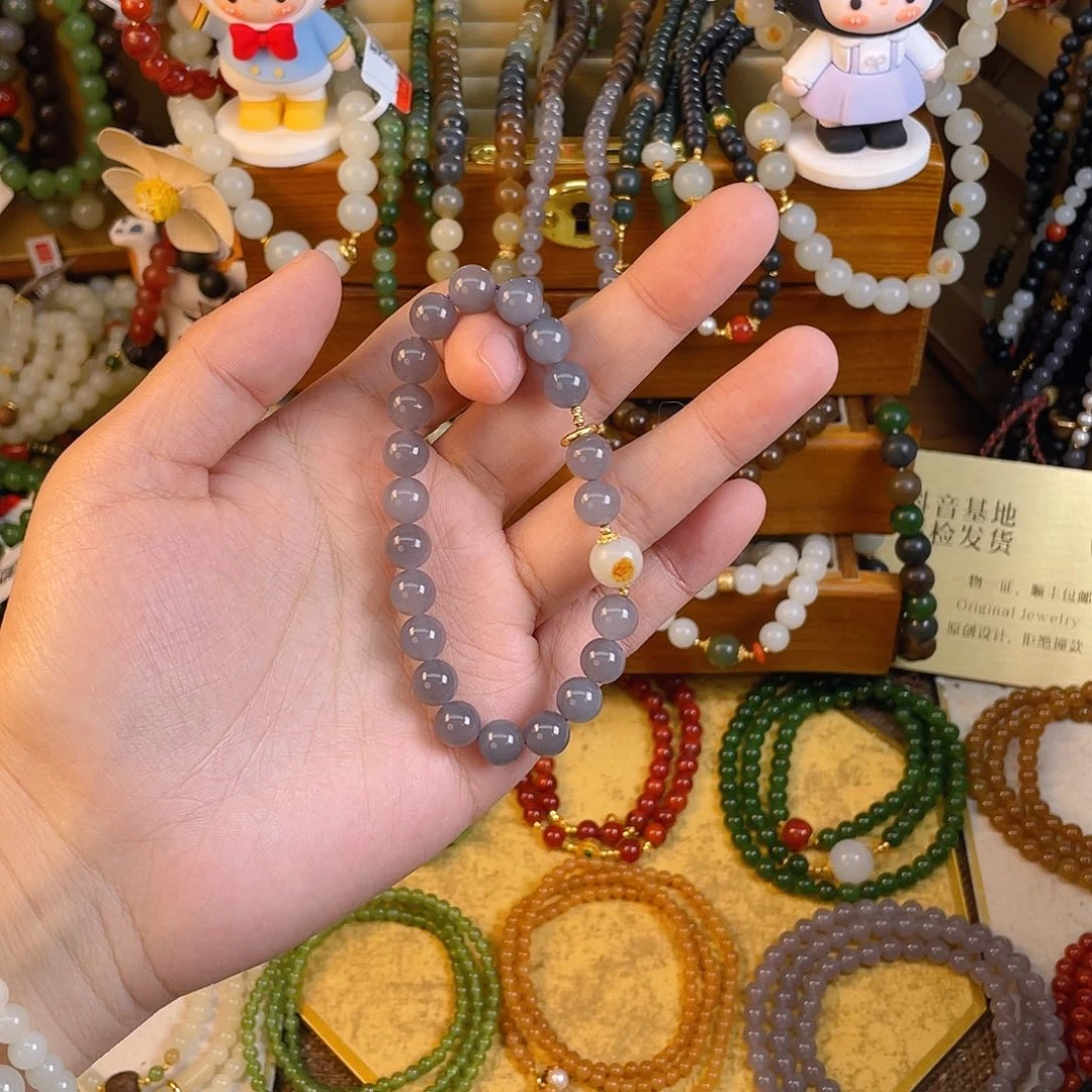 和田玉单圈手串未镶嵌