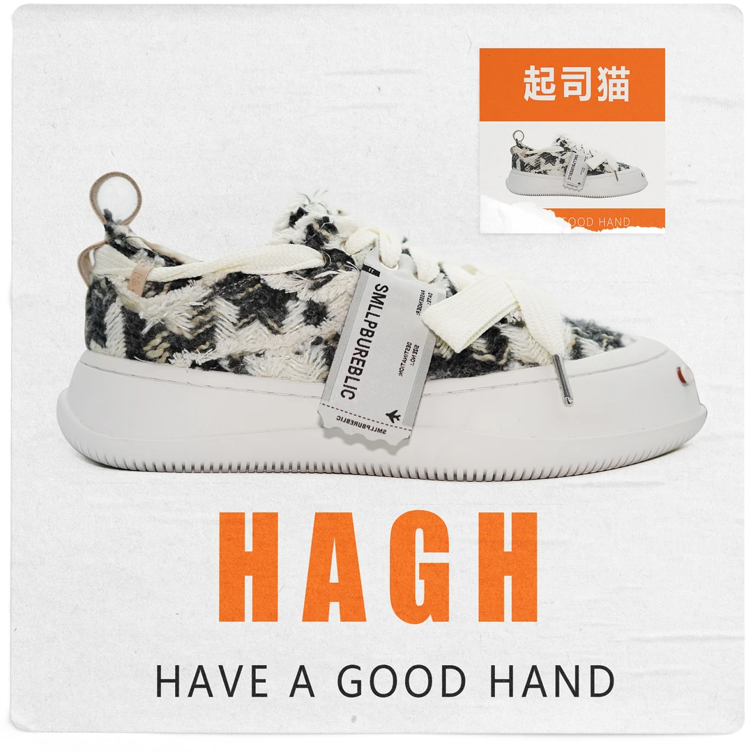 开口笑檀健次同款夏季潮鞋美式经典休闲情侣时尚百搭帆布鞋厚底
