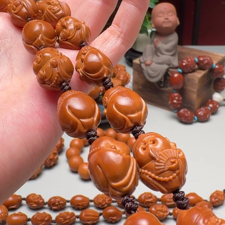 浮***茶橄榄核手串/手链财弥