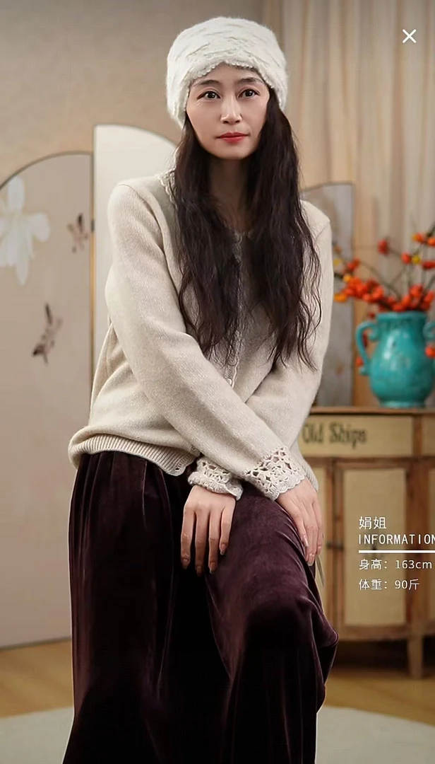 秋冬必备拉毛丝羊绒氛围感保暖羊绒帽YM317