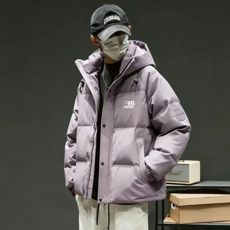 2025冬季新款羽绒服男女潮牌高级感连帽保暖情侣宽松加厚爆款外套