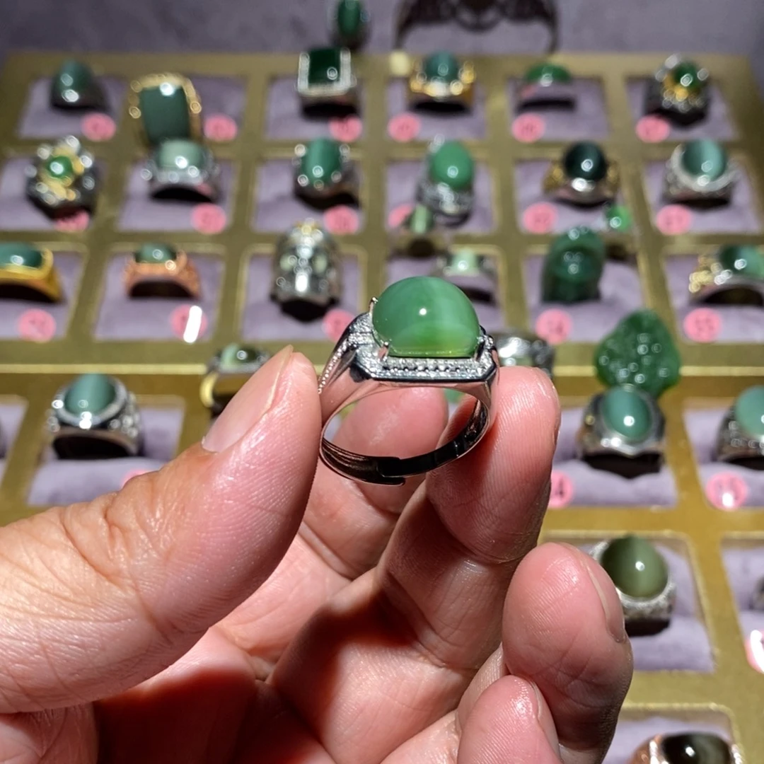 和田玉（碧玉）戒指未镶嵌