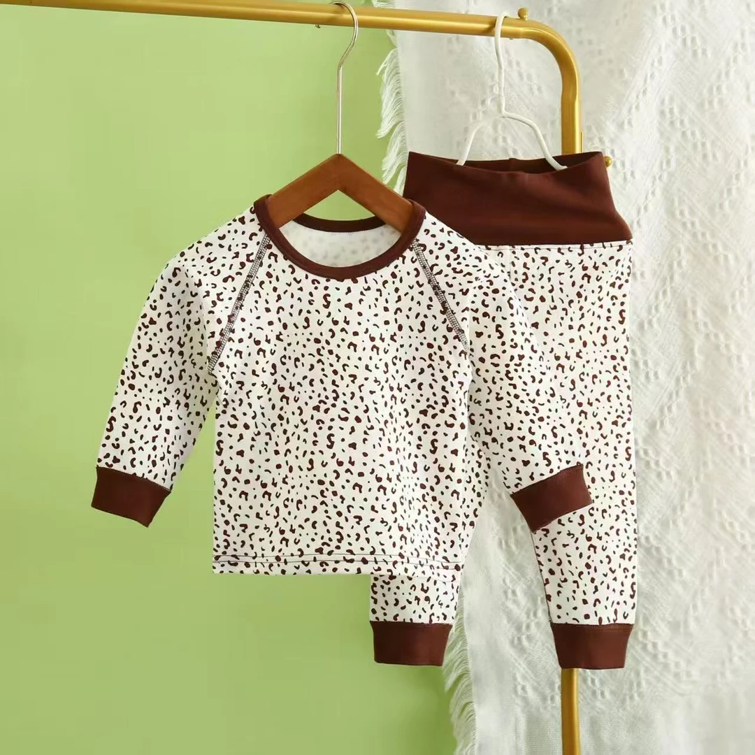 休闲春秋A类秋衣秋裤两件套男女童装高腰居家儿童