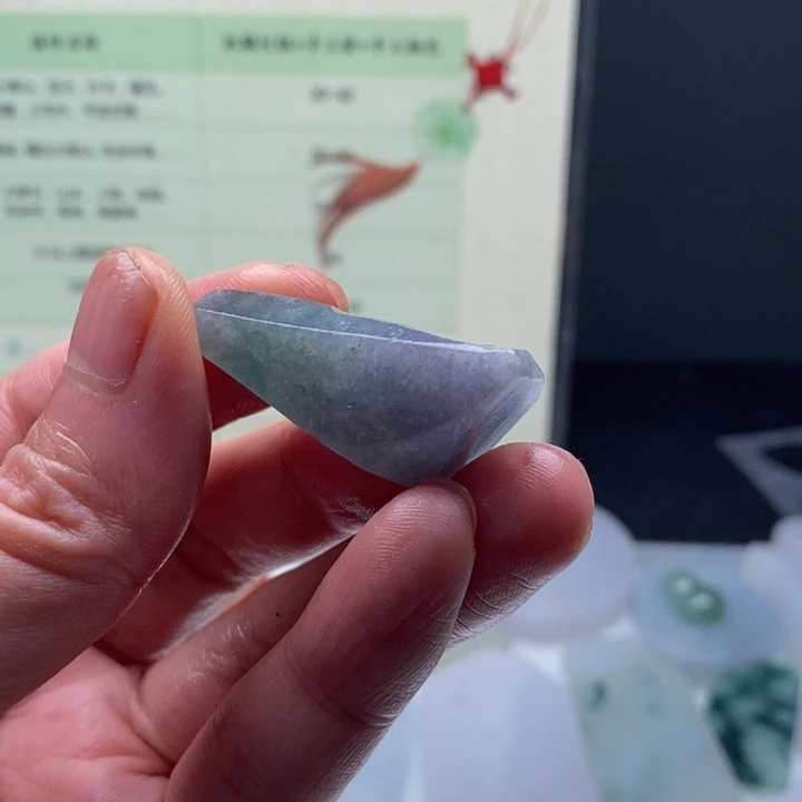 韩***脉颈饰未镶嵌翡翠缅甸翡翠A货边角