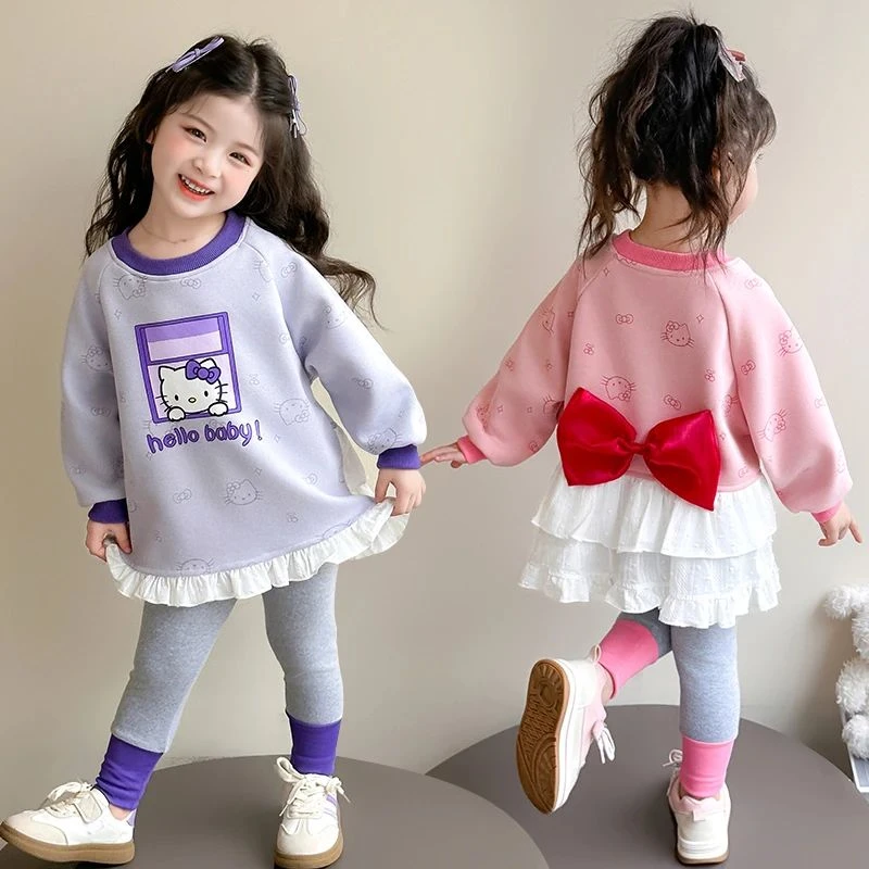 女童秋装套装2025新款4-6岁幼儿园潮款小童女宝春秋季洋气两件套