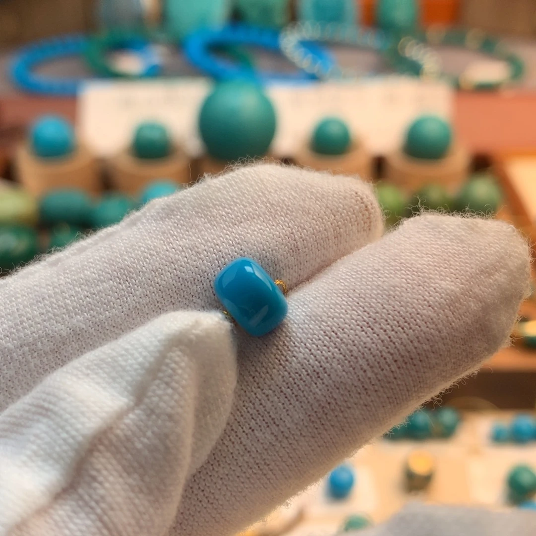 绿松石未镶嵌挂件7.5mm