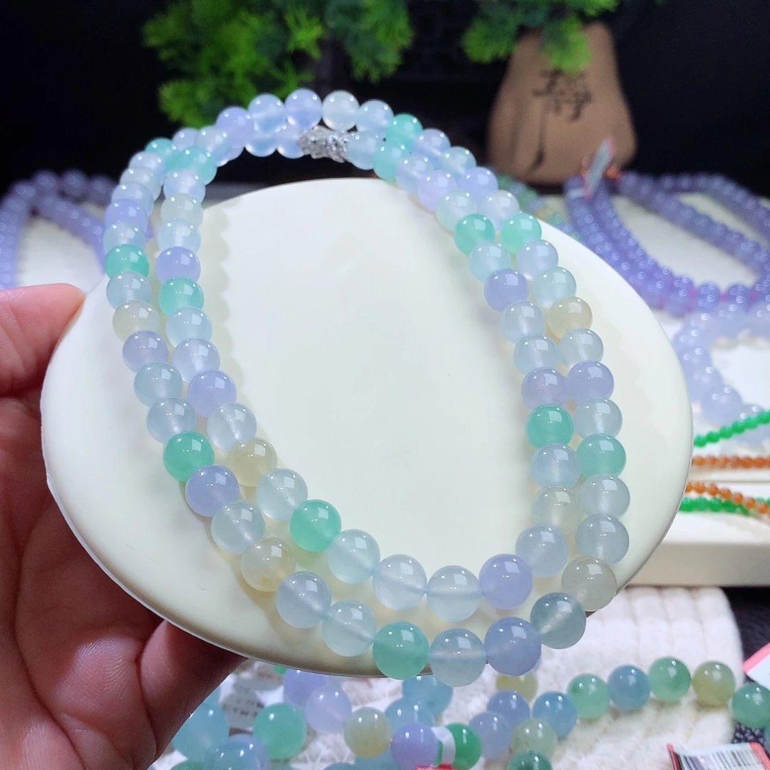 项链未镶嵌翡翠卡8mm