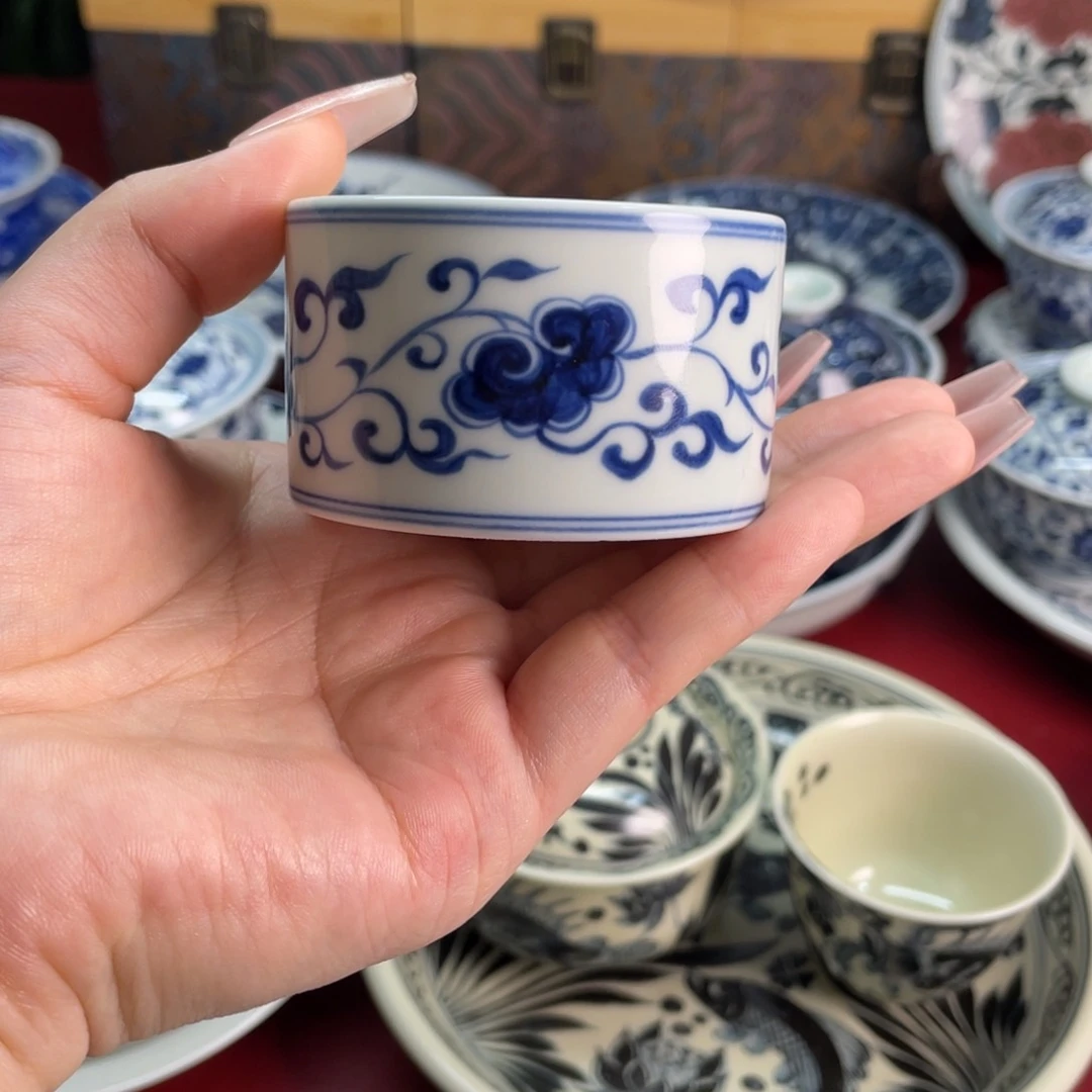 11景德镇青花微瑕灵芝