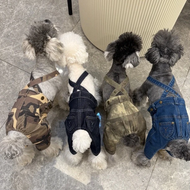 狗狗牛仔裤秋冬雪纳瑞比熊泰迪柴犬西高地宠物裤子