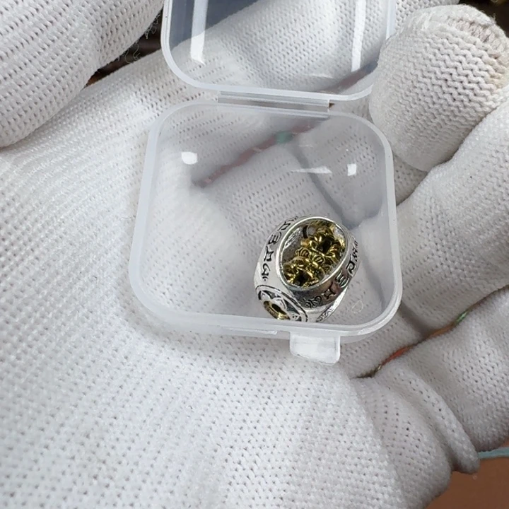 合成碳硅石铜合金文玩忒事莫杵顶珠
