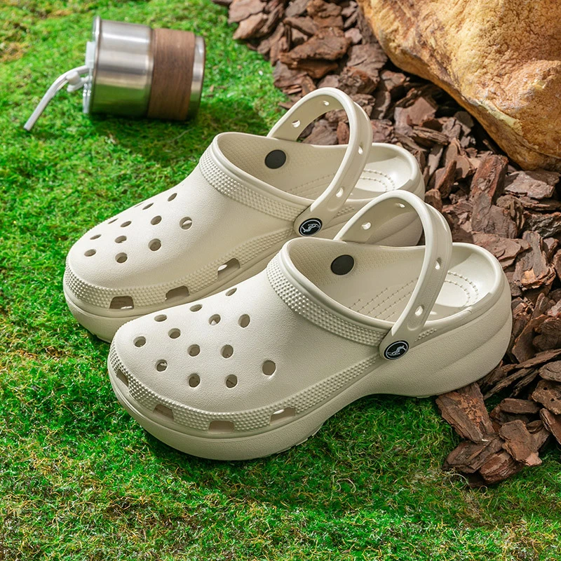 一件代发云朵洞洞鞋1901夏季女士户外高跟包头凉拖鞋外穿高跟凉鞋