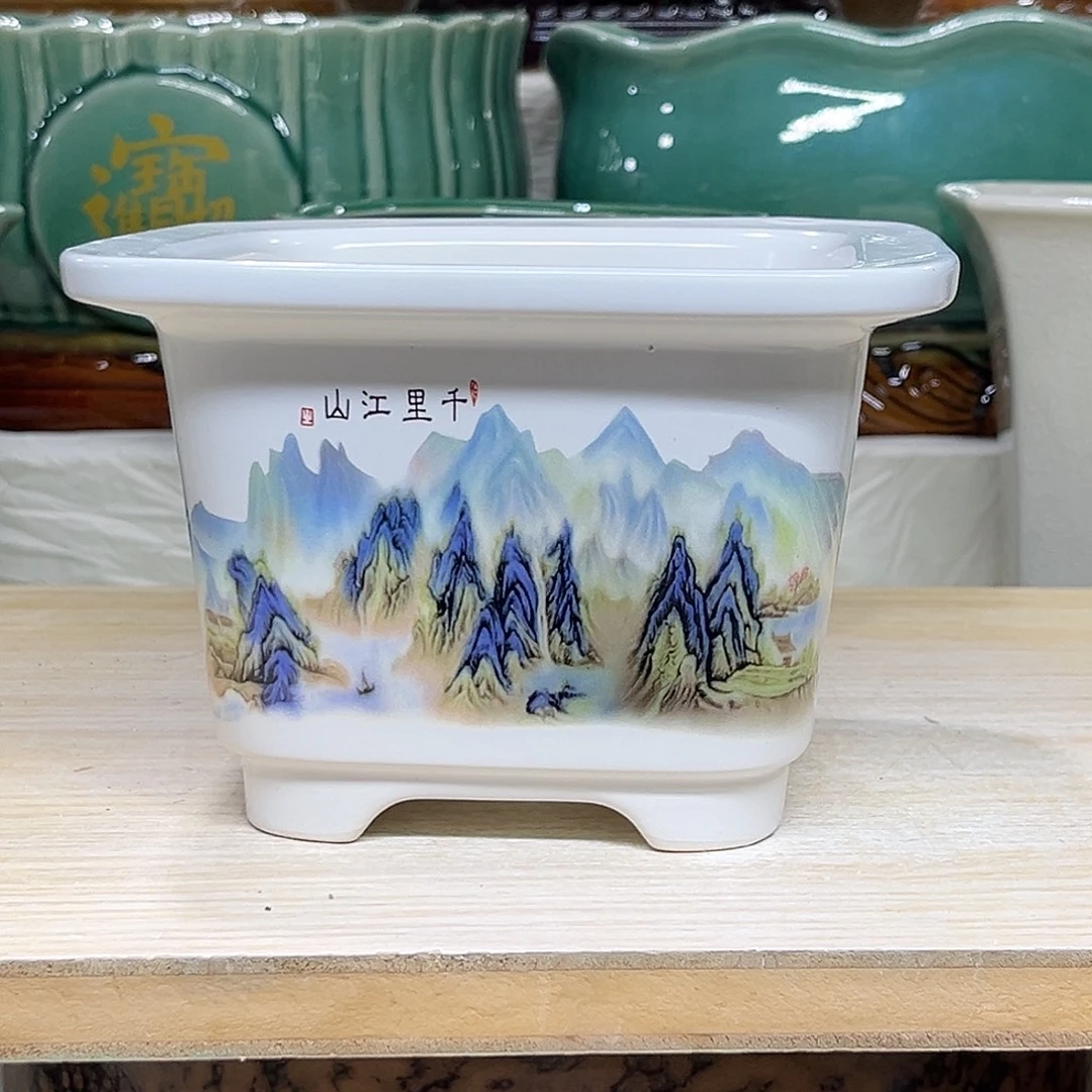 陶瓷绿植多肉微瑕花盆口径15*10.5