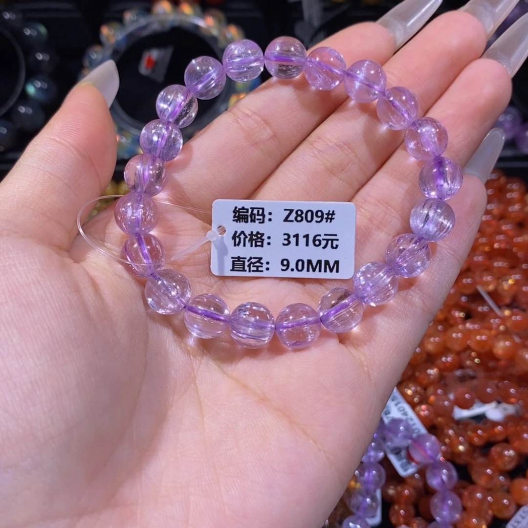 锂辉石紫锂辉手串未镶嵌Z809#9.0mm