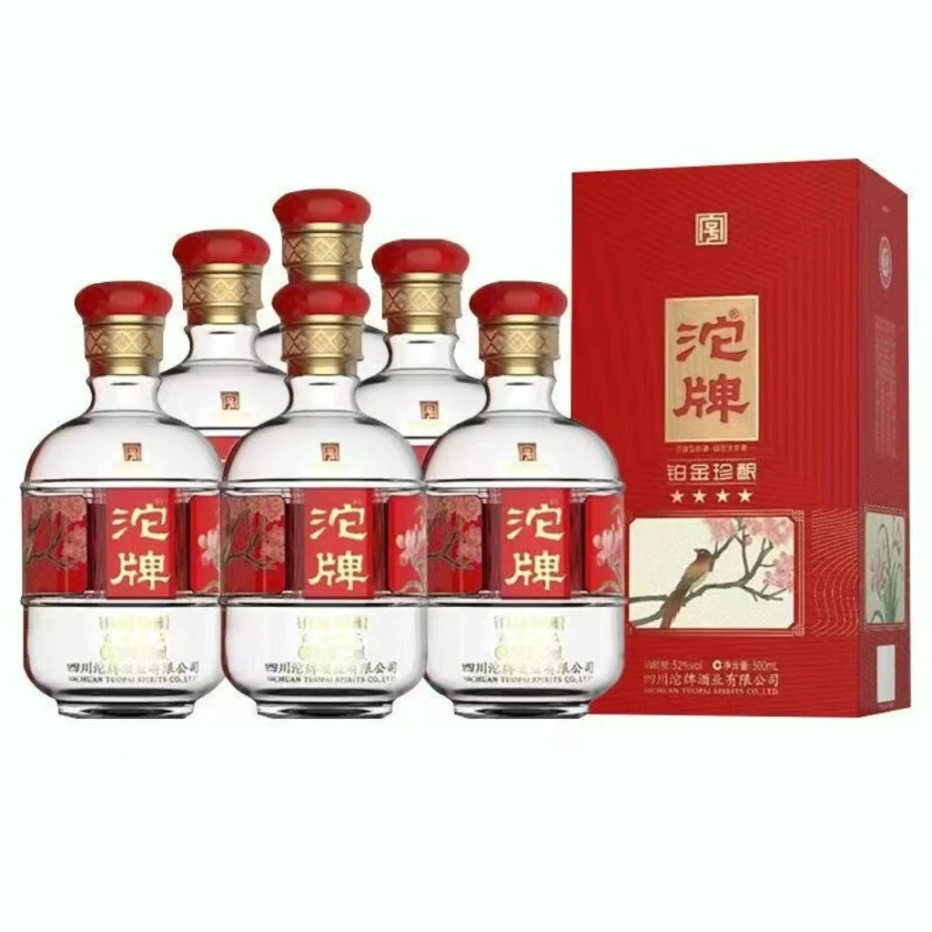 沱牌铂金珍酿白酒浓香型送礼老丈人整箱42度/52%Vol.500ml*6瓶