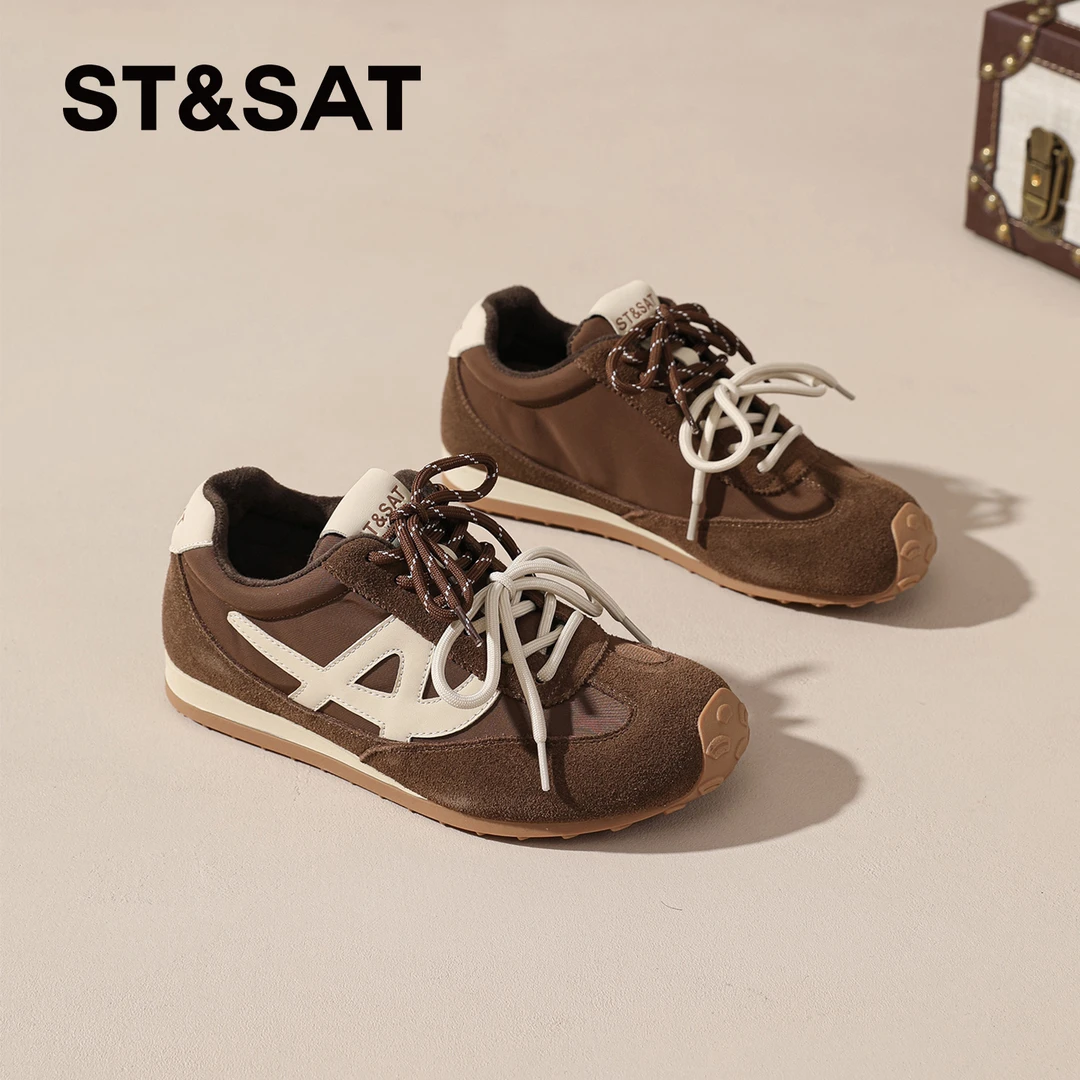 星期六增高防滑德训女鞋2025新款加绒休闲棉鞋百搭阿甘运动鞋女款