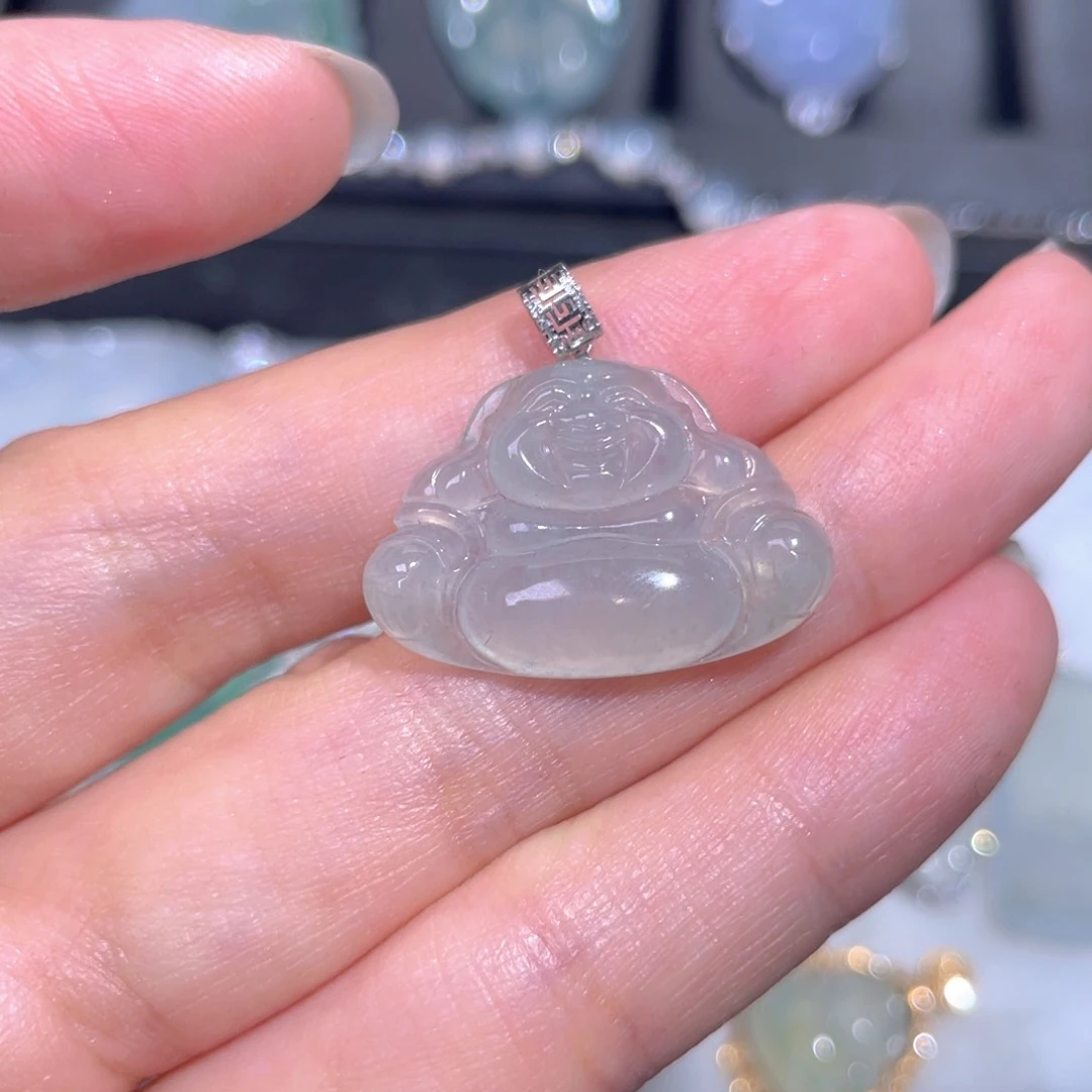 颈饰18K金镶嵌翡翠翡翠