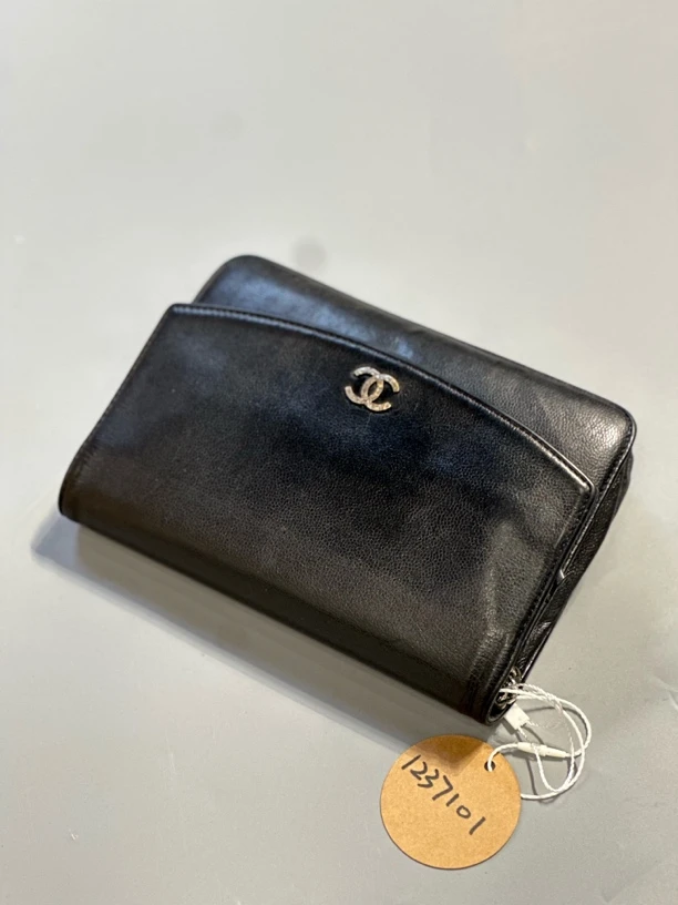 95新 Chanel/香奈儿 夏七中古/黑银woc/单肩包1237101